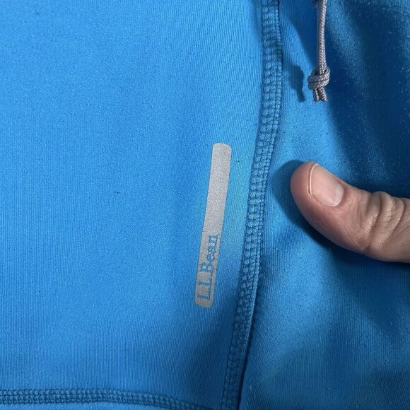 LL Bean Hoodie Women's Medium Blue 1/4 Zip Athletic Zip Pocket Athletic - Picture 11 of 11